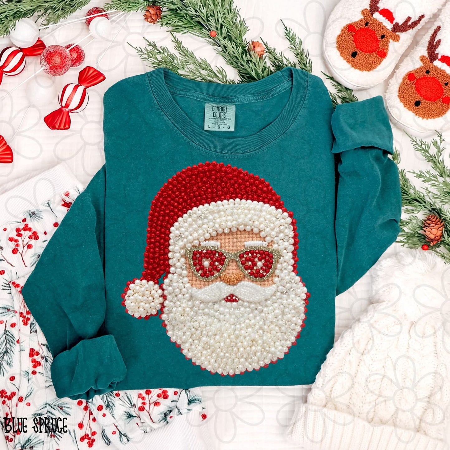 Faux Beaded Santa