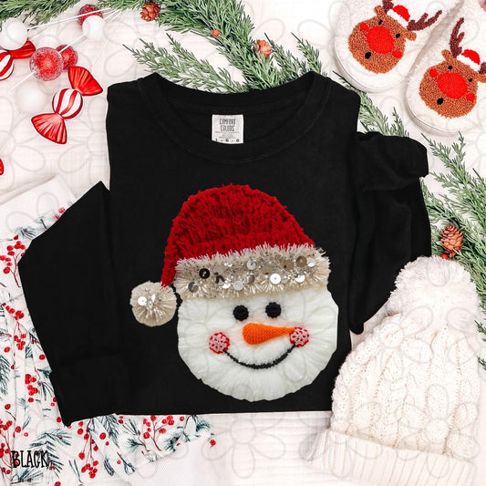 Faux Yarn Snowman